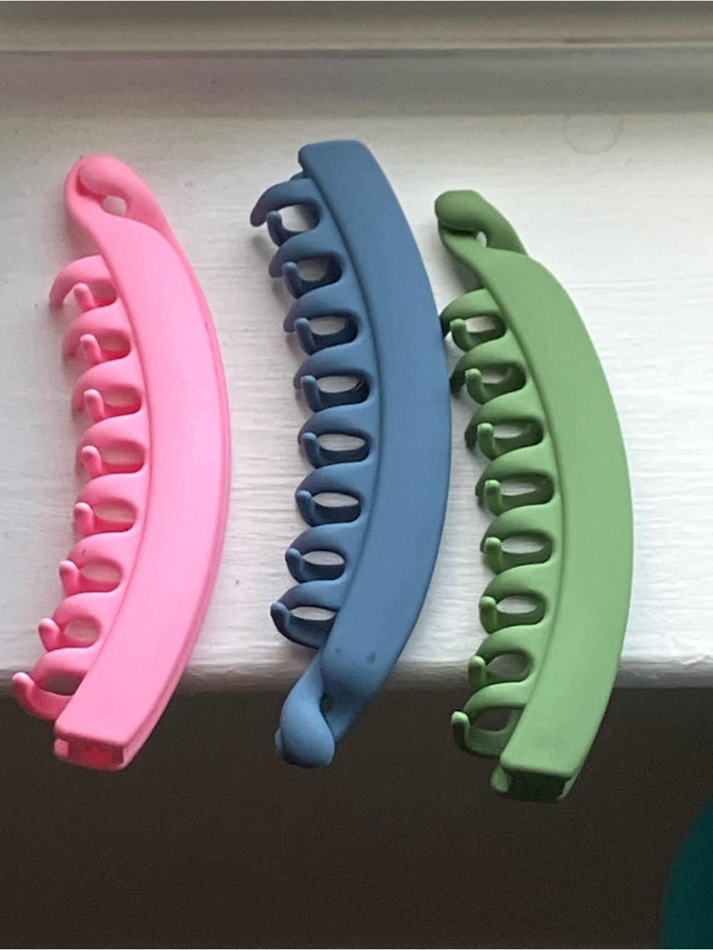Multicolor Banana Hair Clip Set